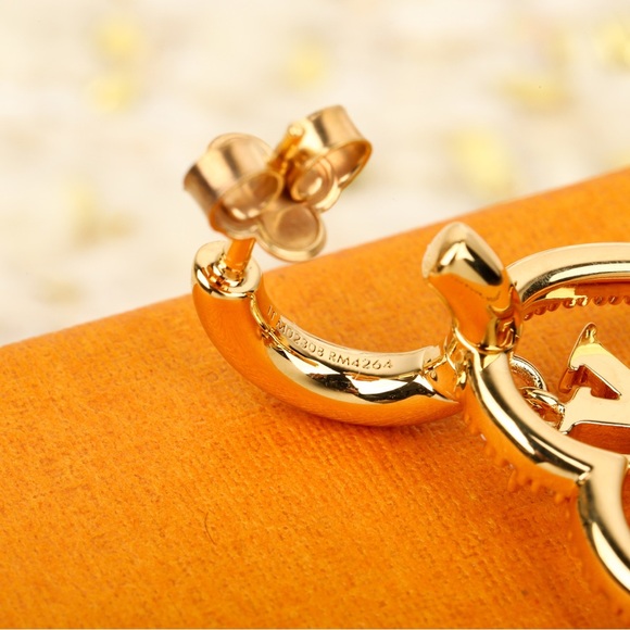 Louis Vuitton Gold and Silver Heart Earrings - Picture 6 of 7